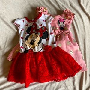 3T Minnie Mouse Disney dresses pink and red
